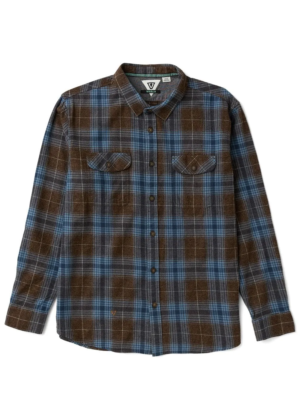 Vissla Mens Shirt Central Coast Eco Long Sleeve Flannel - Image 7