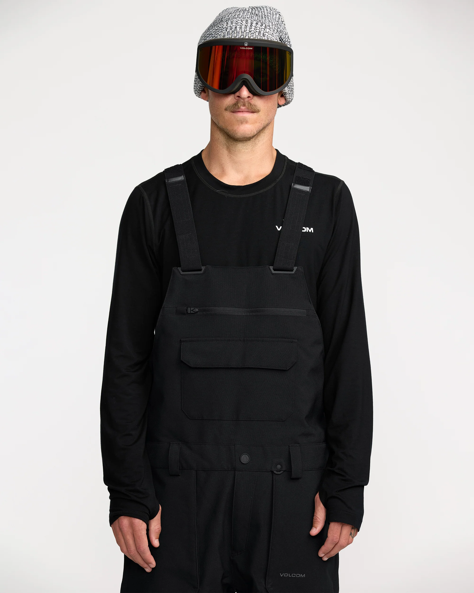 Volcom Mens Snow Pants Roan Bib Overalls - Image 4