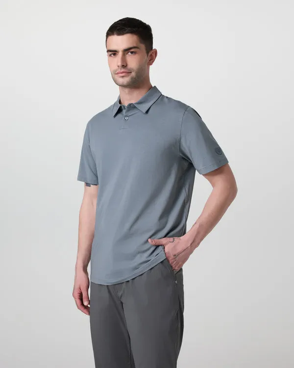 Vuori Mens Knit Short Sleeve Feather Polo - Image 2