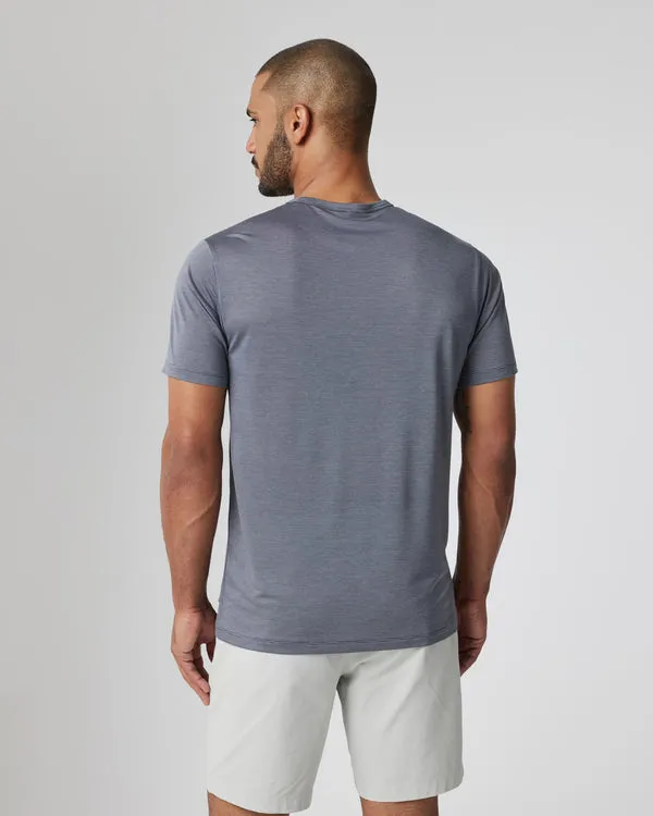 Vuori Mens Shirt Short Sleeve Marina Stripe - Image 3